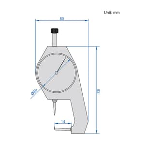 Insize 0 - 10 mm Thickness Gauge with Pointed Tips, 2864-10