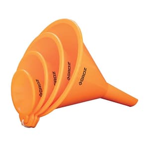 Groz 4 Pcs Plastic Funnel Set, FNL/4/ST