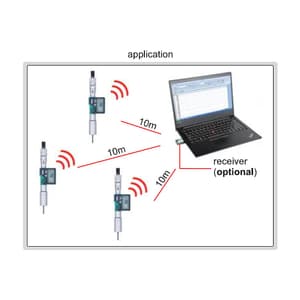 Insize 12 - 16 mm Wireless Digital Three Point Internal Micrometer (Type C), 3113-16WL