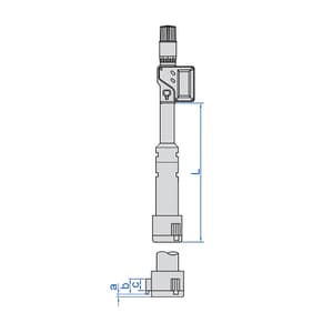 Insize 12 - 16 mm Wireless Digital Three Point Internal Micrometer (Type C), 3113-16WL