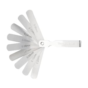 Hogert 75 mm Feeler, 9 Gauges, 0.04 - 0.3 mm, HT8G330