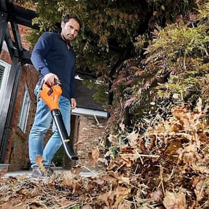 Black+Decker 18V Lithium-ion Cordless Power Boost Leaf Blower With 1x2.0 Ah Battery & Charger, GWC1820PCF-B1