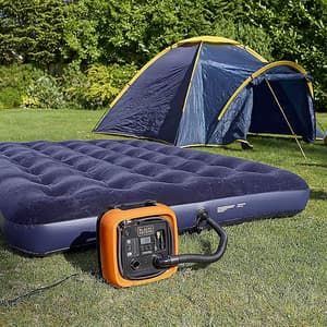 Black+Decker 12V / 160 PSI Multipurpose Tyre Inflator with Digital Guage Autocut Off System & 2 Operating Modes, ASI400-XJ
