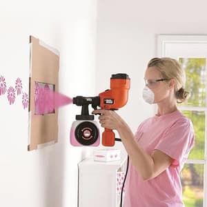 Black+Decker 1.2 Ltr / 400W Handheld Spray Gun With Paint Flow Indicator (Type 01), HVLP200-QS
