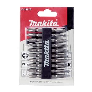Makita PH2 / 65 mm Double Ended Screw Bit Set (Pack of 10 Pcs), D-34366