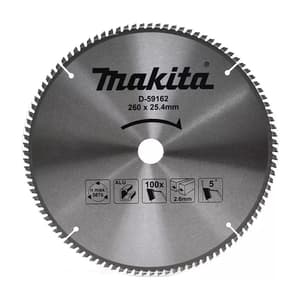 Makita 10 inch / 260 mm TCT Saw Blade For Aluminum (100 Teeth), D-59162