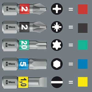 Wera 52 Pcs Kraftform Kompakt 100, 05057460001