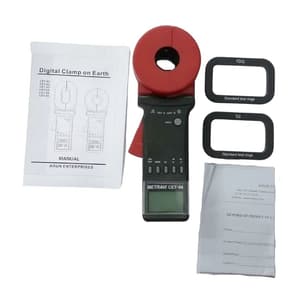 Metravi 4 Digits / 0.01Ohm - 1500Ohm Resistance Range Clamp On Ground Resistance Tester With Round Jaw, CET-04