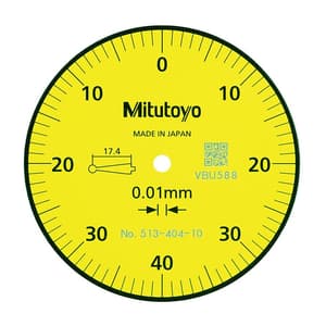 Mitutoyo 0.8 x 0.01 mm Horizontal Type Dial Test Indicator, 513-404-10A