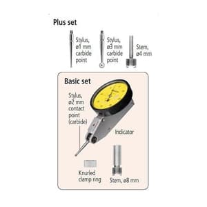 Mitutoyo 0.2 x 0.002 mm Horizontal Type Dial Test Indicator, 513-405-10A