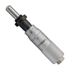 Mitutoyo 0 - 0.5 inch Standard-type Carbide Tipped Spindle Micrometer Head with Clamp Nut (Spherical - SR4), 149-812-10