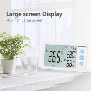 Metravi -10°C - 50°C Digital Temperature & Humidity (Thermo-Hydro) Meter With External Probe, HT-12