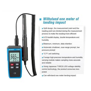 Metravi -10°C - 60°C Digital Temperature & Humidity (Thermo-Hydro) Meter, HT-305A