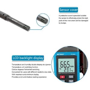 Metravi -10°C - 60°C Digital Temperature & Humidity (Thermo-Hydro) Meter, HT-305A
