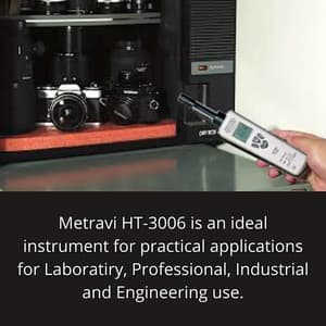 Metravi -30°C - 100°C Digital Temperature & Humidity (Thermo-Hydro) Meter With Dew Point & Wet Bulb, HT-3006