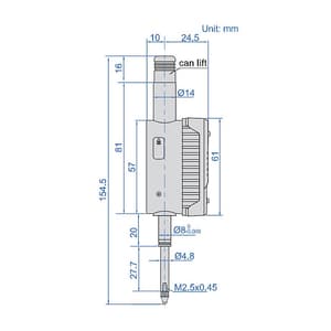 Insize 25.4 mm / 1 inch Bluetooth High Precision Digital Indicator, 2135-25
