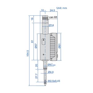 Insize 50.8 mm / 2 inch High Precision Digital Indicator, 2136-50