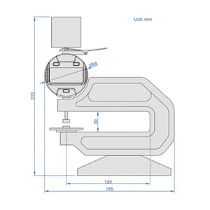 Insize 10 mm / 0.4 inch Digital Leather Thickness Gauge, 2262-10