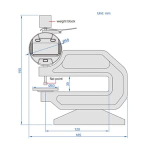 Insize 10 mm / 0.4 inch Digital Rubber Thickness Gauge, 2263-6A