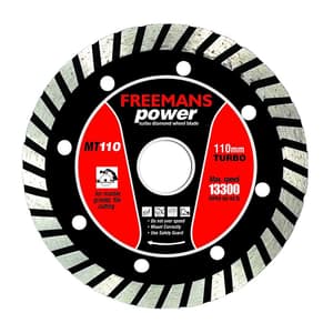 Freemans 4 inch / 110 mm Turbo Diamond Wheel Blade, MT110