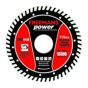 Freemans 4 inch / 110 mm Thin Turbo Diamond Wheel Blade, TMT110