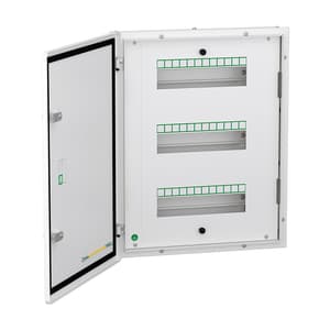 Schneider Electric 3 Tier 36 Modules Double Door Metal - Flexi Tier DBs (IP43), A9HFD336