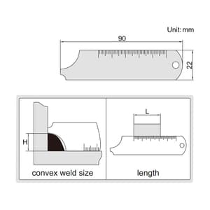Insize 0 - 50 mm Fillet Welding Gauge, 4847-1