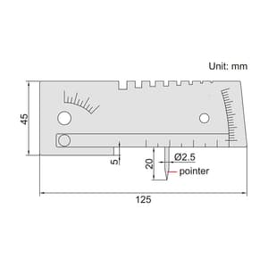 Insize 0 - 50 mm Stainless Steel Welding Gauge, 4848-1
