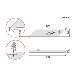 Insize 100 mm Welding Undercut Gauge, 4849-1