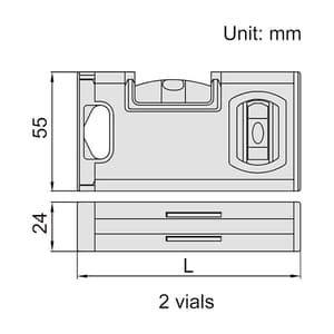 Insize 100 mm Handy Level with Magnetic Base, 4922-100