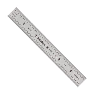 Mitutoyo 0 - 6 inch Wide Rigid Steel Ruler (4R), 182-101