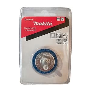 Makita 63 mm  Dia. x 6 mm Shank Nylon Wheel Brush for Drill (Fine), D-45630
