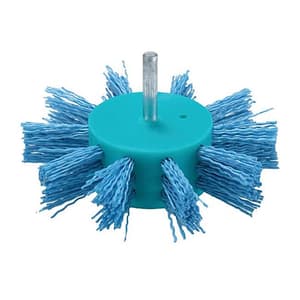 Makita 100 mm  Dia. x 6 mm Shank Nylon Flap Brush for Drill (Fine), D-45755