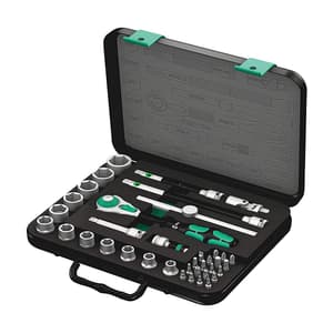Wera 38 Pcs 8100 SB 4 Zyklop Speed Ratchet Set 3/8" Drive Imperial, 05003596001