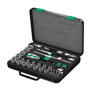 Wera 37 Pcs 8100 SC 2 Zyklop Speed Ratchet Set 1/2" Drive Metric, 05003645001