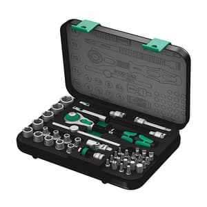 Wera 42 Pcs 8100 SA 2 Zyklop Speed Ratchet Set 1/4"Drive Metric, 05003533001