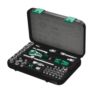 Wera 41 Pcs 8100 SA 4 Zyklop Speed Ratchet Set 1/4" Drive Imperial, 05003535001