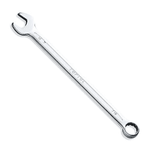 Toptul 10 mm - 19 mm 15° Offset Extra Long Combination Wrench (Satin Chrome Finished)