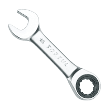 Toptul 8 mm - 19 mm Stubby Non - Reversible Ratchet Combination Wrench