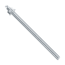 Hilti M8 x 110 mm - M39 x 510 mm HAS-U Anchor Rod With Nut & Washer - Galvanised Steel