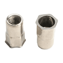 Pentagon 4 mm - 12 mm Insert Nut (Rivet Nut) with Semi Hex Body Reduced Head