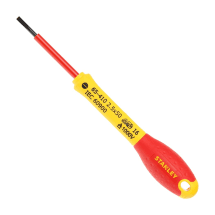 Stanley  2.5 -  5.5 mm (Blade Dia), 50 - 150 mm (Blade Length) Insulated Flat Screwdrivers (VDE)