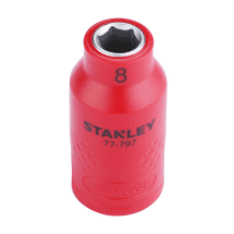 Stanley 8 mm - 18 mm, 3/8 inch Sq. Drive Insulated Hex Socket (VDE)