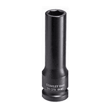 Stanley 8 mm - 24 mm, 3/8 Inch Sq. Drive Impact Deep Sockets 6 Point