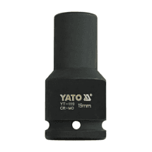 Yato 18 mm - 50 mm, 3/4 Inch Sq. Drive Hexagonal Deep Impact Sockets (19 mm)