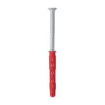Pentagon 10 x 100 mm - 10 x 140 mm Red Nylon Anchors with CSK Head