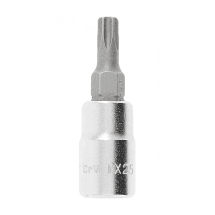 Hogert T8 - T45 mm, 1/4 Inch Sq. Drive Torx Bit Sockets