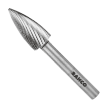 Bahco 3.00 - 16 mm Arch Pointed Nose Tungsten Carbide Rotary Burrs