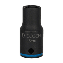 Bosch 6.0 mm - 14 mm, 1/4 Inch Sq. Drive Impact Sockets