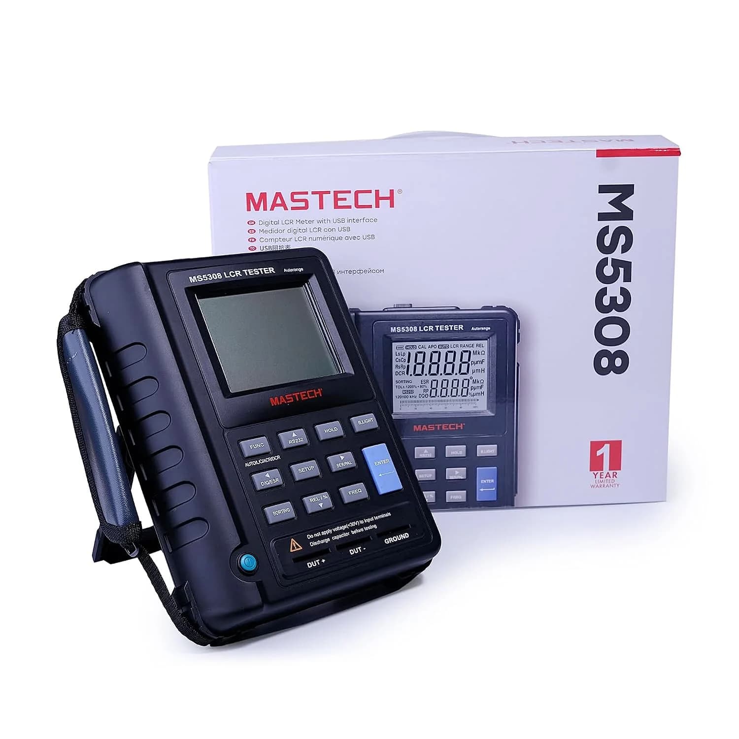 Mastech 2000μF / 200M Ohms Digital LCR Meter, MS5308